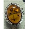 Image 2 : $200, SILVER AMBER RING, appraised/retail value $200