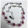 Image 2 : SILVER(8.88g), RUBY (3.6ct), CZ (0.4ct) BRACELET 7.5", appraised/retail value $900