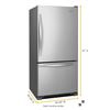 Image 3 : Whirlpool 19 Cu. Bottom-Freezer Refrigerator w/ Freezer Drawer - Retail Price $1,699.99