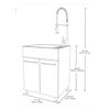 Image 2 : Transform 28 in. Laundry Cabinet with Stainless Steel Sink & Pull Down Faucet - Retail Value $479.99