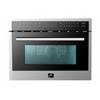Image 1 : Forno 24" Inch built-In Microwave Oven w/ Touch Control Button (Broken Glass) - Retail Value $1,099.