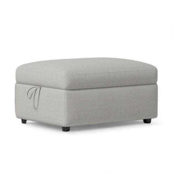 New in Box Finn Fabric Storage Ottoman - Light Gray (CU229-S10-1145)