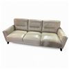 Image 1 : New 3-Seater Leather Sofa - Vanilla (C1880 MIX), Approx. H31" x W83" x 37" - Without Box