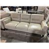 Image 2 : New 3-Seater Leather Sofa - Vanilla (C1880 MIX), Approx. H31" x W83" x 37" - Without Box