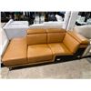Image 2 : Valencia Pista Top Grain Leather Left Hand Facing Chaise - Cognac (11-0216LC-A06)