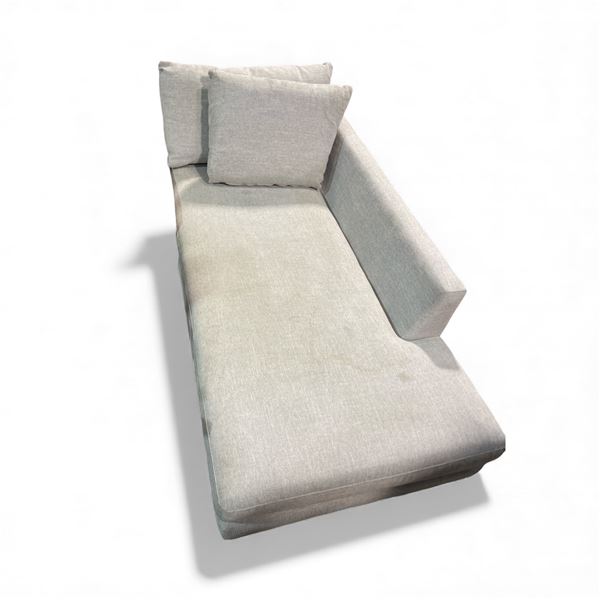 Beige Fabric Chaise Lounge, Approx. H28" 36" x L78"