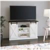 Image 1 : New in Box Twin Star Home Sliding Barn Door Farmhouse TV Stand - RV: $350 CAD (TC64-61271-TPG03)