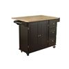 Image 1 : New in Box Sundance Cart Wood Top, 2 Door 3 Drawer with Castors - Black - RV: $369 CAD