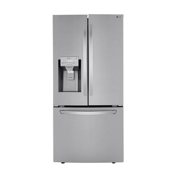 LG 22 Cu. French Door Stainless Steel Refrigerator - Retail Value $2,099.99 (Tested - Working Condit