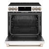 Image 2 : Café 30" Smart Slide-In Front-Control Induction Convection Range White Gold - Retail Price $4,445.99