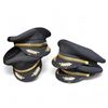 Image 1 : Movie Set Dec Group of 6 Black Airlines Captain's Caps w/ Gold Trims - New