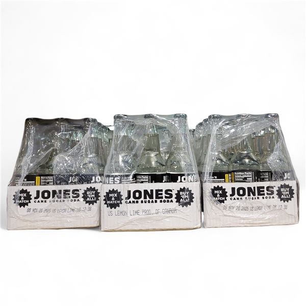 Cane Sugar Soda Jones Lemon Lime Flavor 5x12pcs - Exp. Date 11/2025