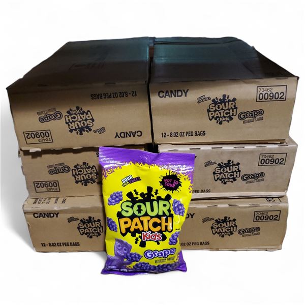 Sour Patch Kids Grape Flavor 6x 12 Bags - Exp. Date 11/2025