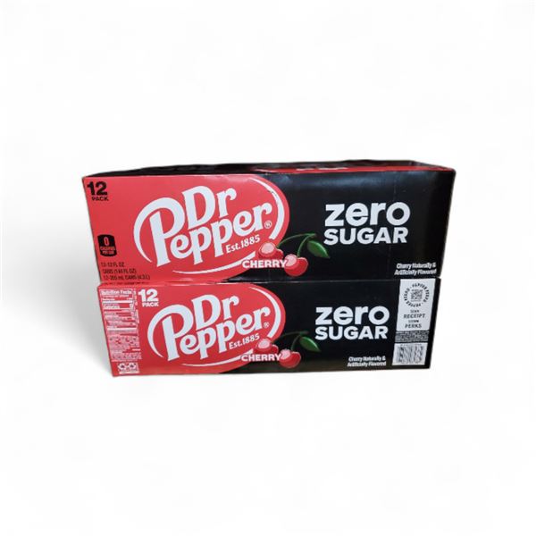Dr Pepper Zero Sugar Cherry - 6x 12 Packs (Exp. Date - 12/2025)