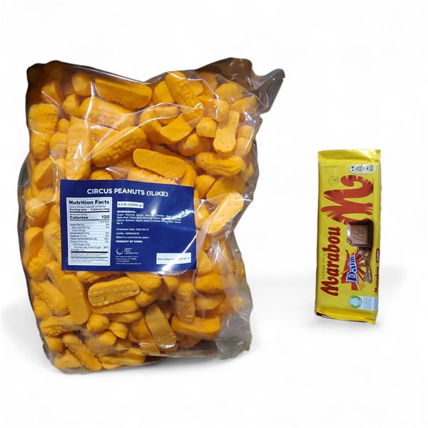 Candies & Chocolate Mix Lot - includes Circus Orange Peanuts x4 Bags (Best Before 09/2025)