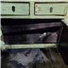 Image 4 : Green Wooden Side Cabinet, Approx. H32" x W35" x D15" - Door detached; may need repair