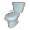 Image 1 : Glacier Bay Two-Piece White Toilet - Overall H27" x W14"