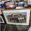 Image 2 : 8 Pcs Assorted Framed Wall Art - Horses, Wildlife & Landscape Prints