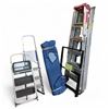 Image 1 : Group of 4 Folding Step Ladders, Approx. Heights: 72" (2), 54", and 40"