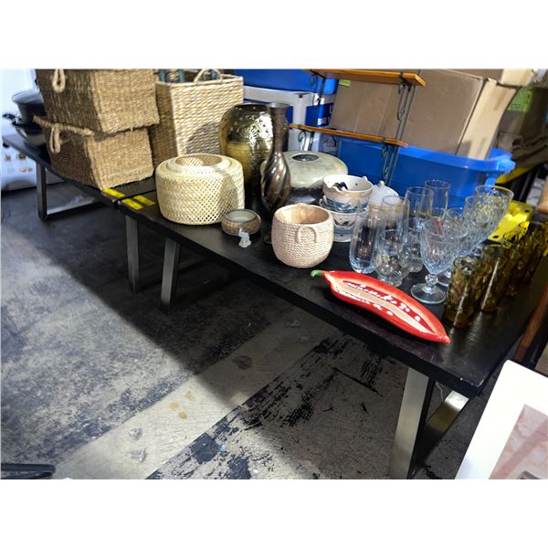 2 Modern Dining Tables - Approx. H17.5 x W47" x D23.5" Each - Sold As-Is