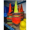 Image 2 : Large Group of Traffic Safety Equipments - Cones, Weights, and Safety Vests