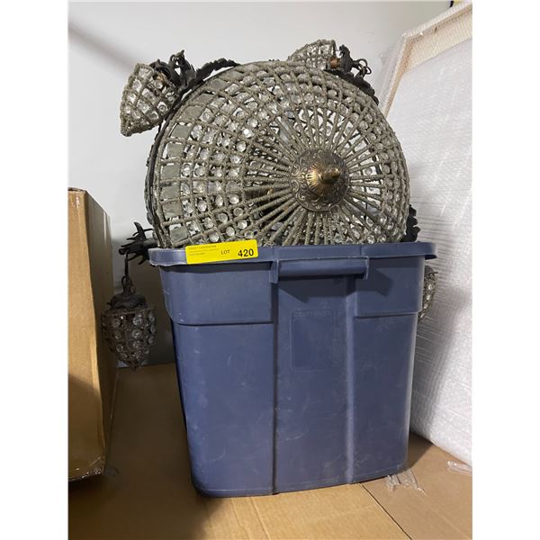 Large Chandelier, Approx. H36" x 17"