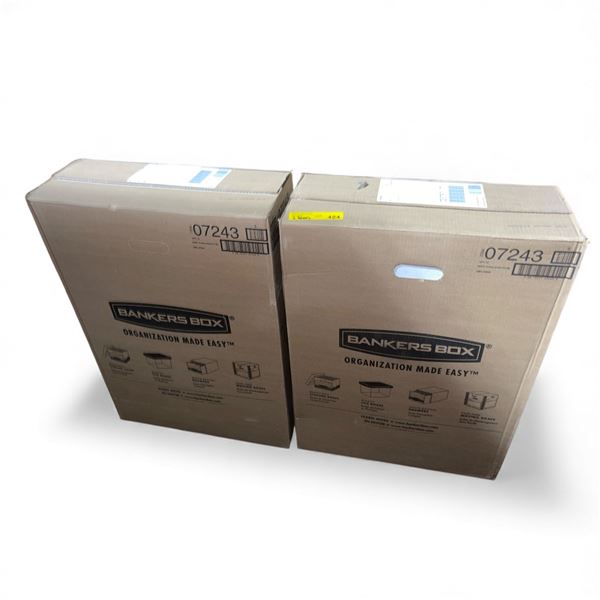 2 Boxes of Brand New Banker's Boxes - Rv: $265 CAD (Model: 07243 - 12/Pack Each Box)