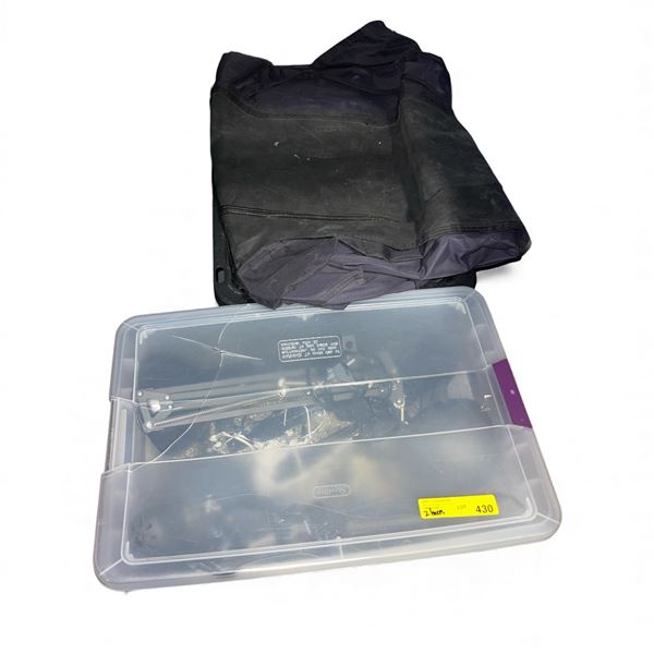 2 Adjustable Lamps and Box of Impact Canopy Pop Up Tent Top (F-96601)