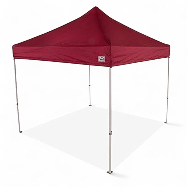 Impact Instant Canopy - Maroon Outdoor Tent with Steel Frame, 60" Tall (Folded)