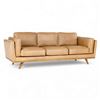 Image 1 : Brand New Article Timber 90" Leather Sofa - Charme Tan - RV: $2599 CAD - (ART1919) Without Box