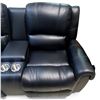 Image 2 : Brand New Black Leather Reclining Loveseat with Cup Holders, Approx. H40" x W73" x D34" - Without Bo