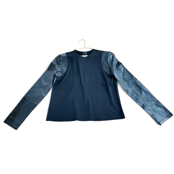 Balenciaga Women's Leather Top Black (Size 42)