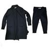 Image 1 : Black Goat Cashmere Black Loungewear Set – Long Cardigan & Jogger Pants (Size M)