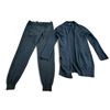 Image 1 : Black Goat Black Cashmere Loungewear Set - Open Cardigan & Jogger Pants (Size M)