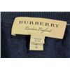 Image 3 : Burberry Navy Wool Sweater - Plaid Elbow Patches (Size L)