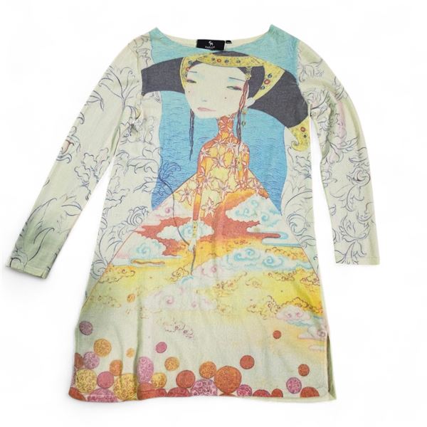 Black Goat Cashmere Long Sleeve Dress (Size M)