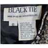 Image 3 : Black Tie - Black Beaded Silk Evening Top - Floral Sequin Detail (Size 8)