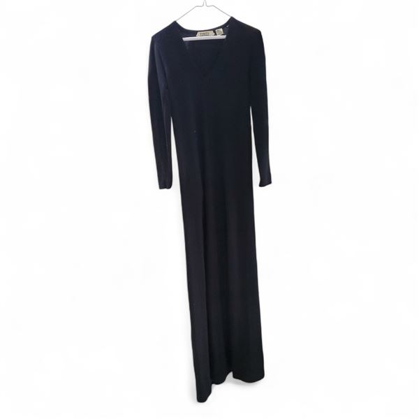 Ports Black 100% Pure Cashmere Long Sleeve Maxi Dress (Size M)