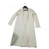 Image 1 : Holt Renfrew Light Beige Long Open-Front Cardigan - 100% Cashmere (Size L/G)