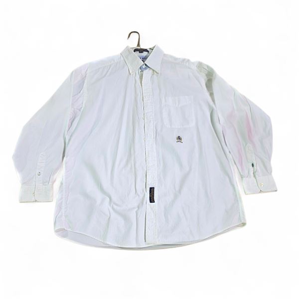 Tommy Hilfiger White Oxford Crest Logo Button‑Down Shirt Men’s (16 1/2 - 34)