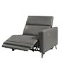 Image 1 : Brand New Andria Leather Right Hand Facing Arm Power Recliner - Grey