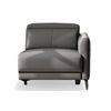 Image 2 : Brand New Andria Leather Right Hand Facing Arm Power Recliner - Grey