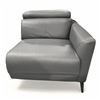 Image 3 : Brand New Andria Leather Right Hand Facing Arm Power Recliner - Grey