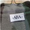 Image 6 : 3 Pcs Jaeger & ARA Outfit - Grey Wool Jumper, Navy/Grey Pattern Cardigan & Grey Skirt - Made in Grea