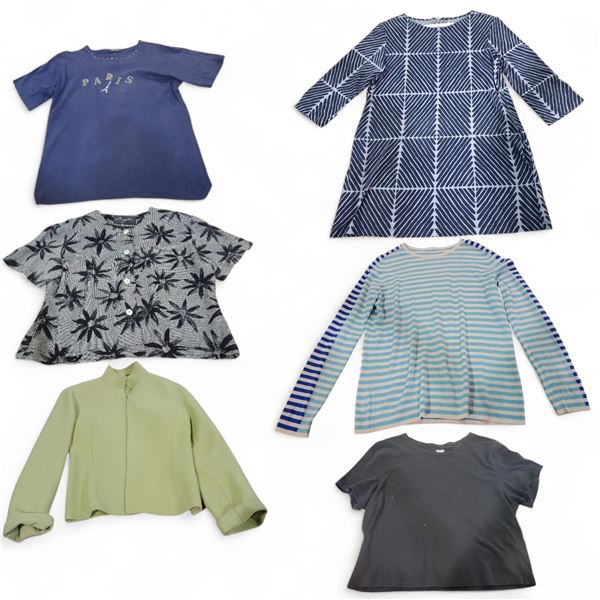 6 Pcs Mixed Brand Women's Tops - Assorted Styles & Sizes