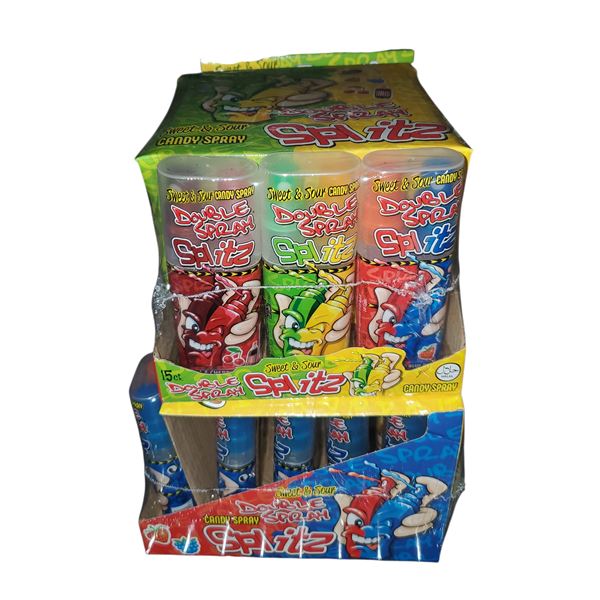 Double Spray Splits Sweet & Sour Spray, 7 x 15-Pack (Best Before Nov 15, 2025)