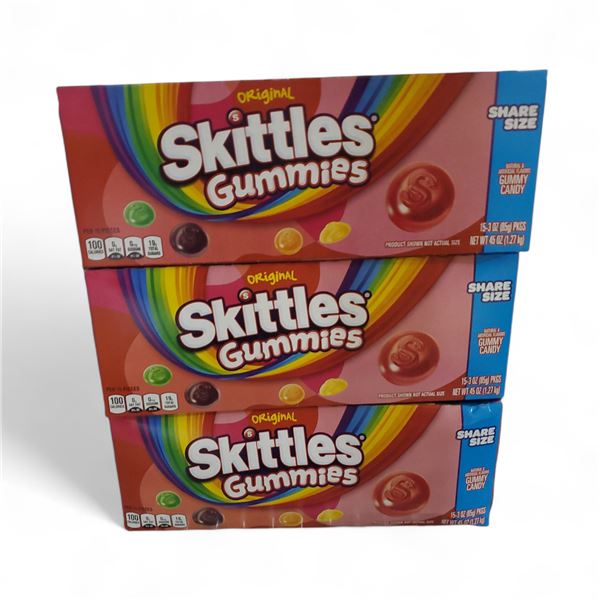 Skittles Original Gummies, 3 x 15-Pack (Best Before Dec 2025)