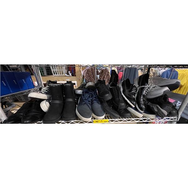 Shelf of Shoes Includes Includes Boots, Sneakers, and Dress Shoes - Various Styles and Brands