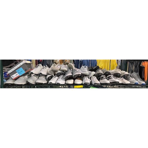 Full Shelf of Assorted Athletic Shoes - Mixed Styles and Sizes