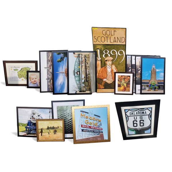 15 Pcs Assorted Photos Frames and Wall Art - Various Sizes